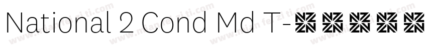 National 2 Cond Md T字体转换